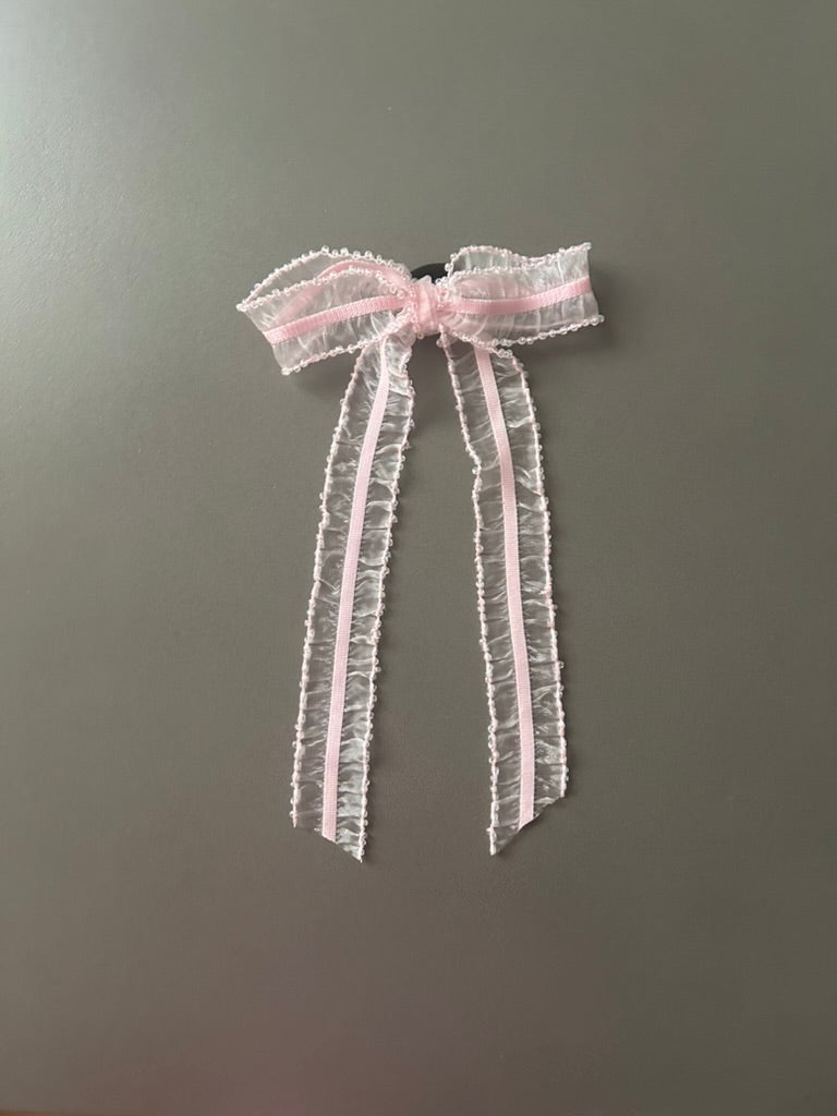 Pink Beaded Bow