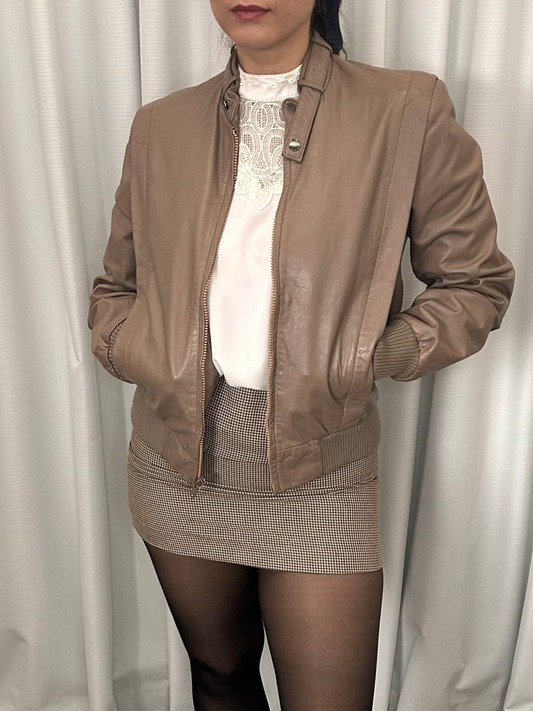 Leather Bomber Jacket