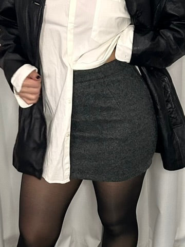 Wool Mini Skirt